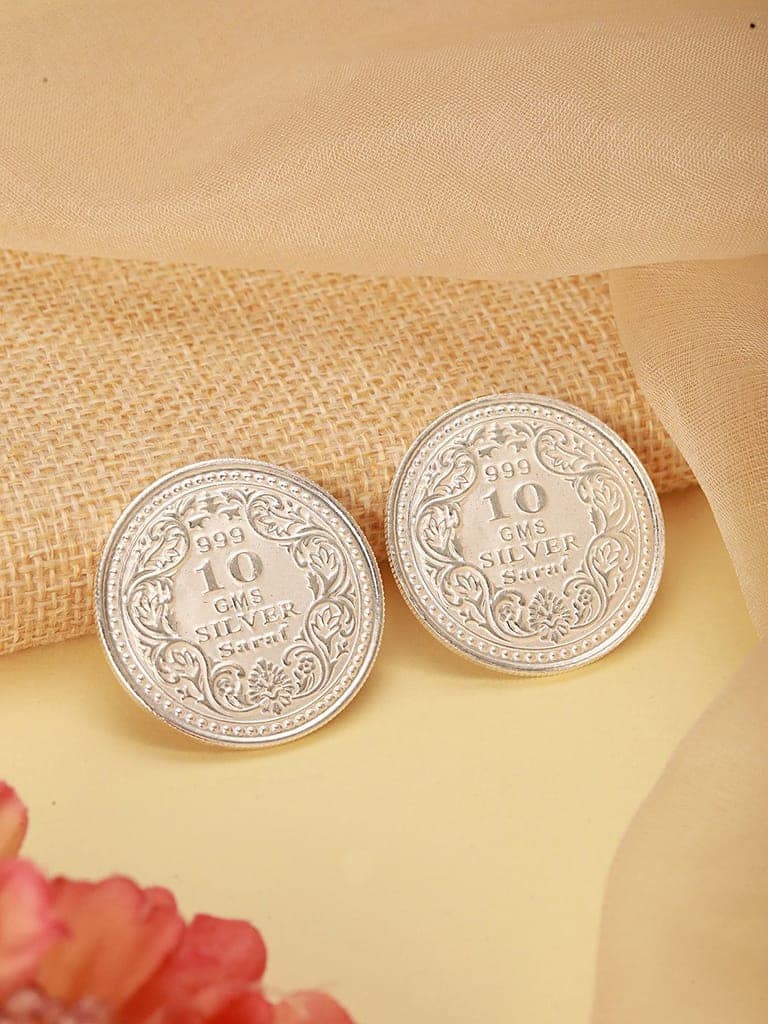 Laxmi Ganesh 20 gram 999 round Silver Coin view 5