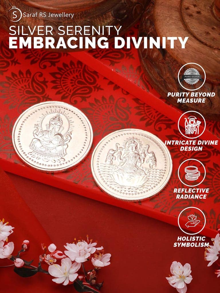 Laxmi Ganesh 20 gram 999 round Silver Coin view 8