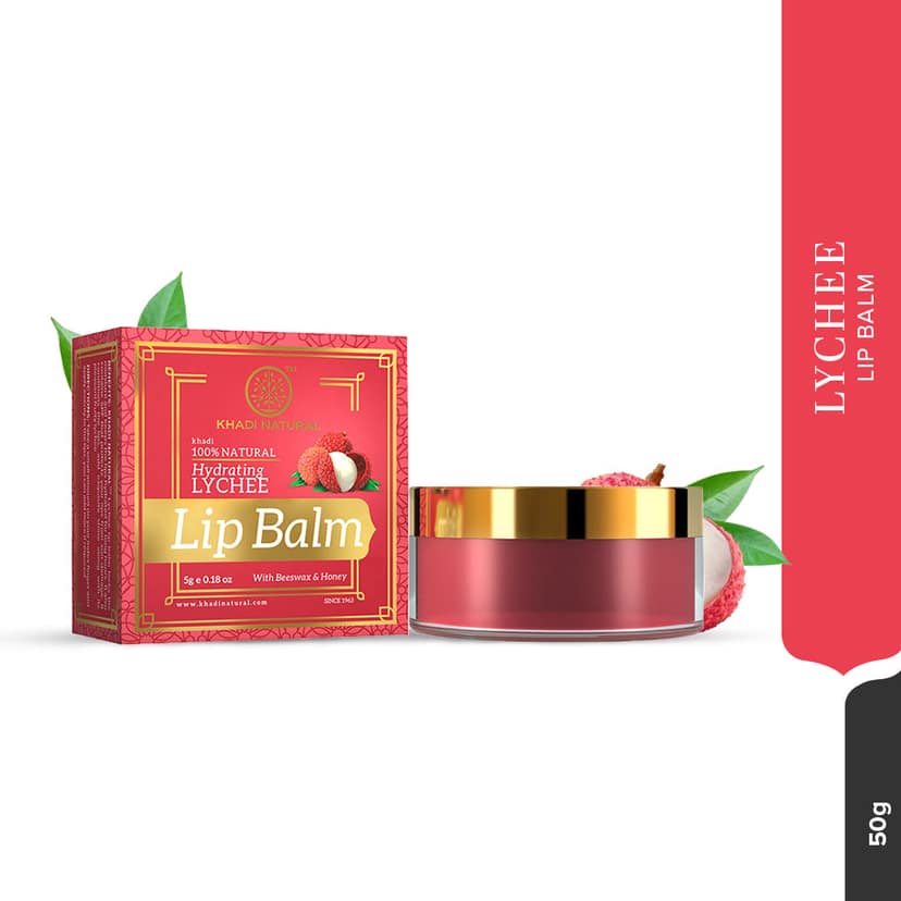 Khadi Natural Lychee Lip Balm - 5gm view 2