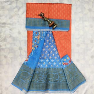 Poochampally Saree With Blouse