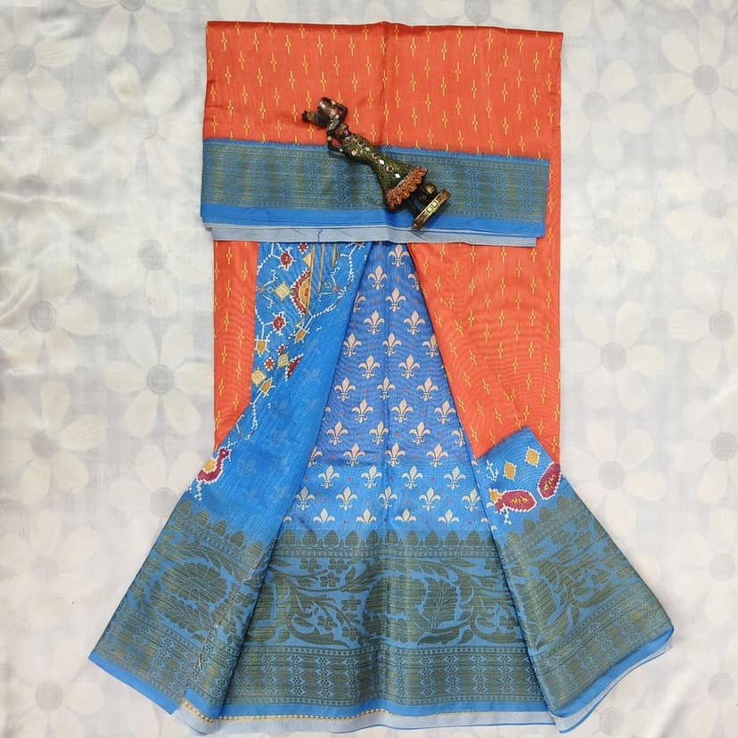 Poochampally Saree With Blouse