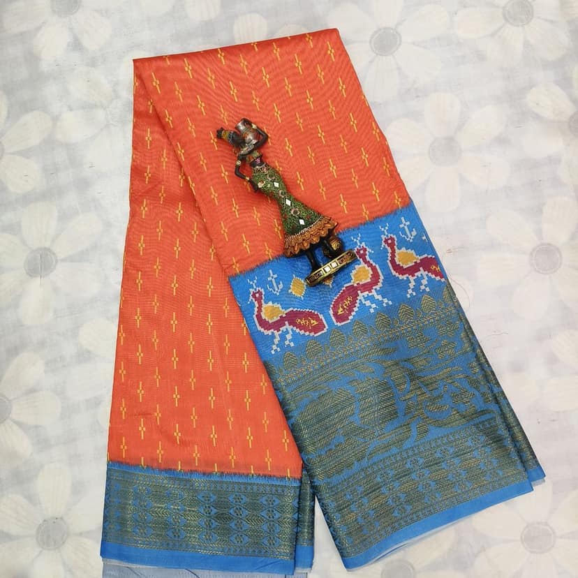 Poochampally Saree With Blouse view 2
