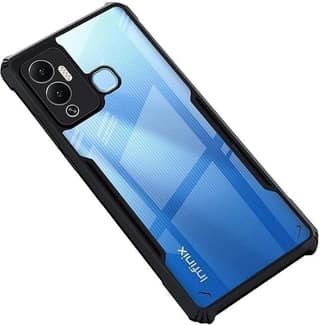 PLUGTECH Slim Shockproof Case | Matte Black Soft | Drop Protection | Precise Cutouts | Premium Mobile Cover for Infinix Hot 12 Play