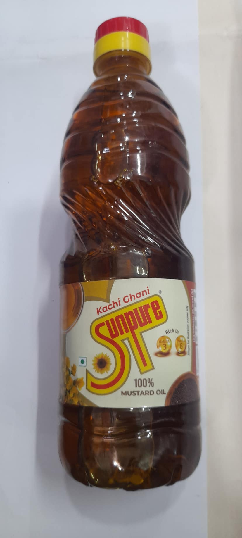 Sunpure kachi ghani mustard oil bottle