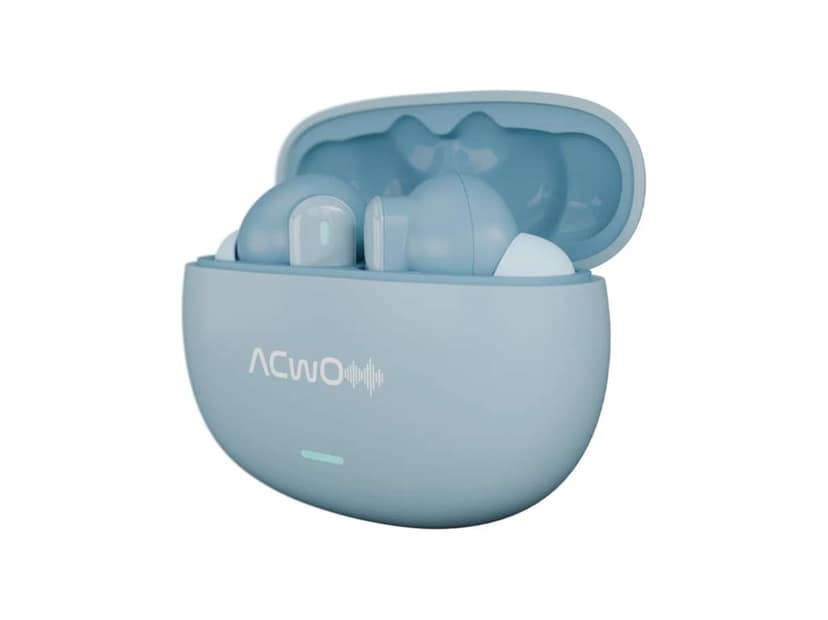 Acwo DwOTS 727 V2 New Version, in-Ear True Wireless Earbuds, 42-Hour Playtime, Pure Audio Technology, 25Db ANC, Sonic Shield Enc with 4 Mics - Baby Blue