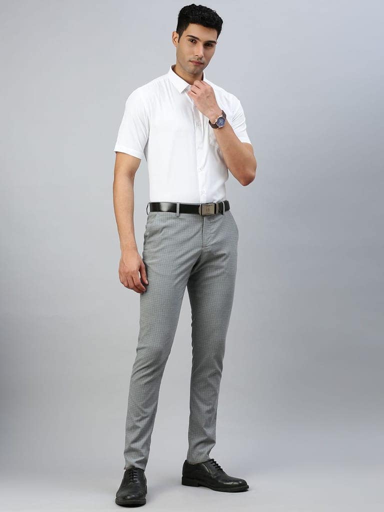 Mens Cotton White Shirt Half Sleeves Wewin New (2 Pcs Pack) view 5