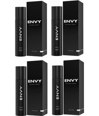 Envy Natural Spray Perfume Premium & Long Lasting Eau de Parfum - For Men 60 ml, (Pack of 4)