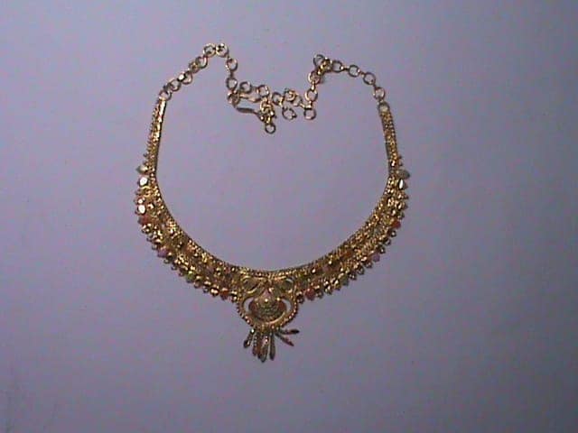 Gold Plated Traditional Indian Necklace Set view 2