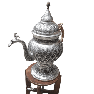Ornate Hand Engraved Samovar Tea Kettle with Stand