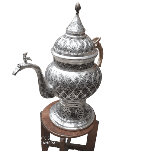 Ornate Hand Engraved Samovar Tea Kettle with Stand