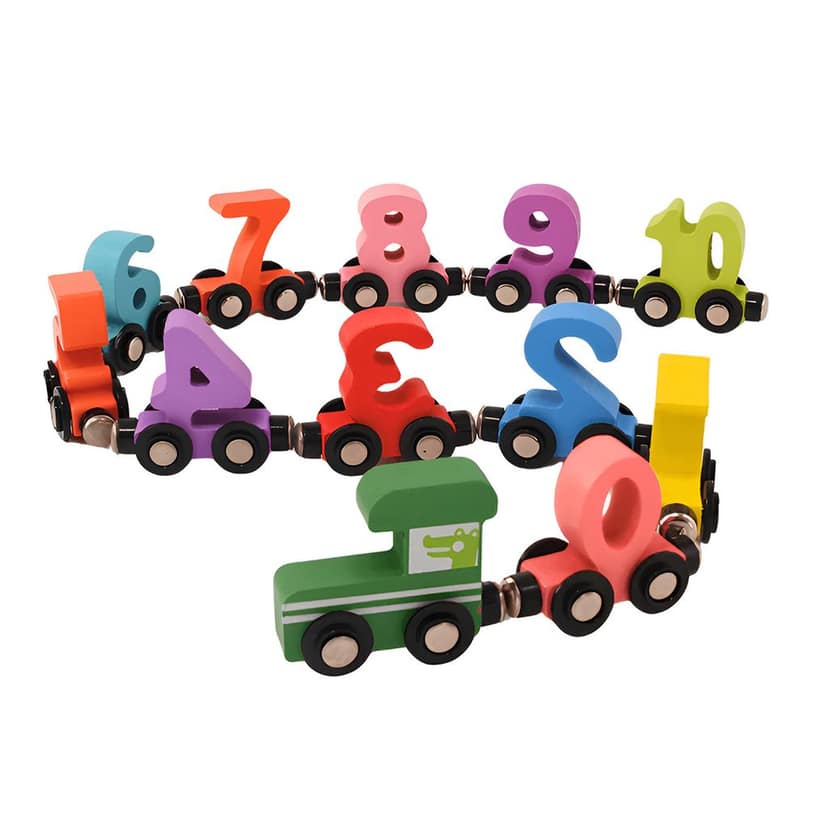 Digital Train Number with Magnet | Wooden Number Train Toy | Kids Wooden Magnetic Train Toy with Numbers | Wooden Digital Train Set for Early Math Skills | Educational Magnetic Number Train Toy