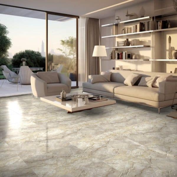 Orientbell Floor Tiles PGVT Porino Beige 4 Pcs
