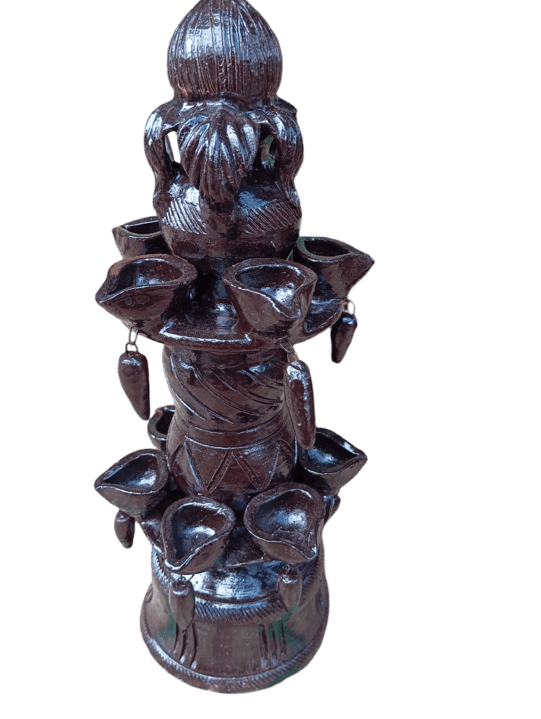 Terracotta 2 Step Deepam view 2
