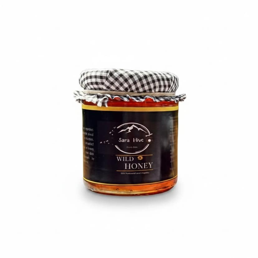 Sara Hive Wild Honey - 250 gm - One glass jar