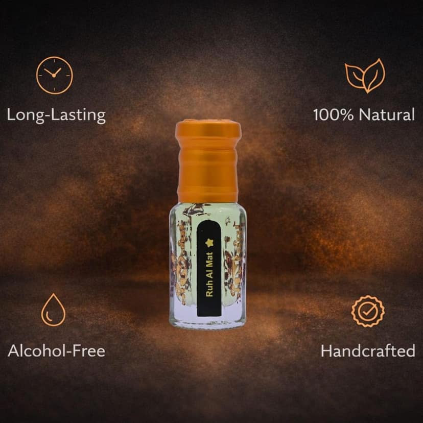alnaqi fragrances Ruh Al Mat Attar| Perfume Oil Unisex | Alcohol-Free Arabian Attar Roll-On | Long-Lasting Concentrated Perfume Oil with Earthy Musk, Woody & Amber Notes view 5