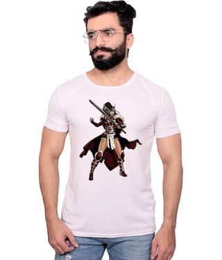 Nityanand Enterprises White Cotton Blend T-Shirt