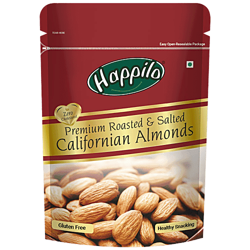 Happilo Freshly Oven Roasted & Salted California Almonds, 200 g