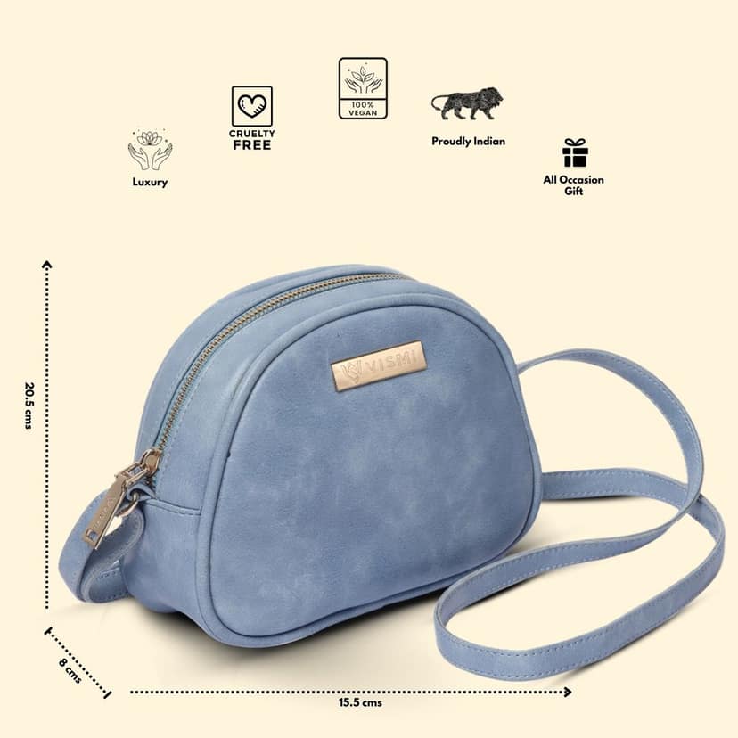 VISMIINTREND Stylish Crossbody Sling Bag with Adjustable Strap | Pu Leather Travel Bag | for Women, Girls | Birthday | Anniversary | Diwali Gift view 4