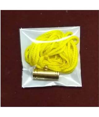 Kesar Zems Brass Baglamukhi Najar Suraksha Kavach Locket (Gold_0.1 Inch X 0.7 Inch X 0.1 Inch)