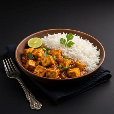 Paneer Chilli , Rice