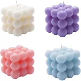 SS Enterprise Organic Soy Wax Bubble Candle for Home Decor | Scented Aromatic Fragrance Candles | Smoke-Free Pillar Candle