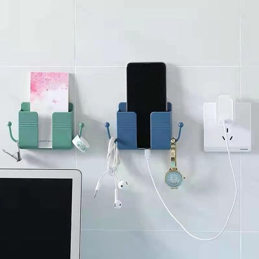 1 Pc Wallmount Mobile Stand With Hook Design used in all kinds of places including household and many more as a hanging support for and stuffs purposes. view 3