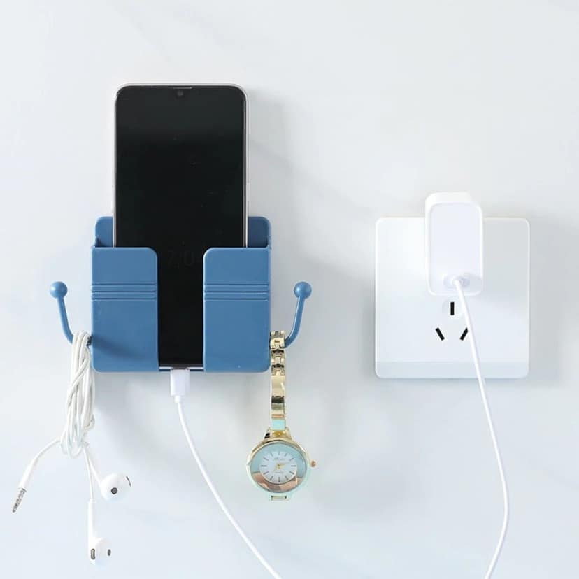 1 Pc Wallmount Mobile Stand With Hook Design used in all kinds of places including household and many more as a hanging support for and stuffs purposes. view 6