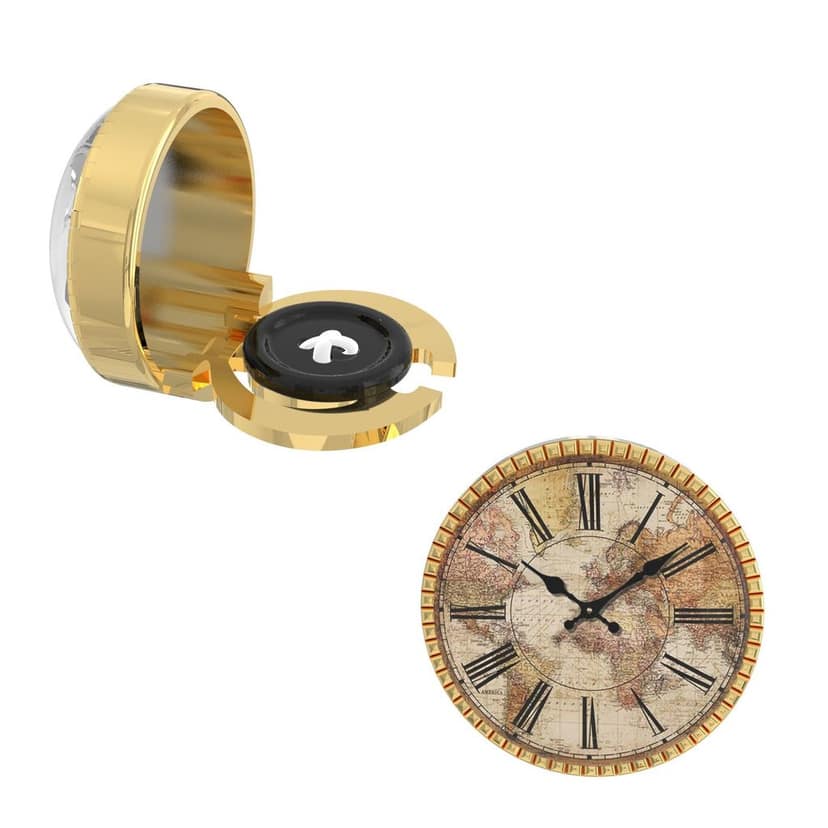 The Smart Buttons - Shirt Button Cover Cufflinks for Men - Antique Clock Style view 4