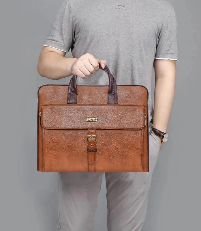 LOREM 10L Faux Leather Messenger Bag For Men-UF view 7