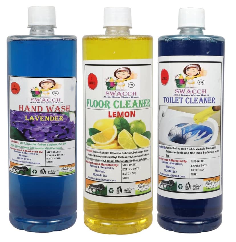 Home Care Combo Hand Wash Lavender, Floor Cleaner Lemon & Toilet Cleaner 1 Litre (Pack of 3) view 2
