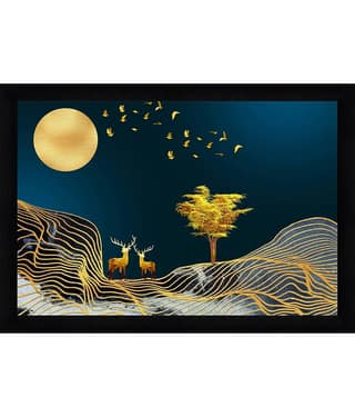 Indianara - Abstract Painting With Frame