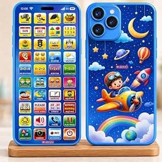 Kids Learning Phone Toy with 13 Indian Regional Languages, 24 Learning Modes, Rechargeable, Music, Flash Cards, for Boys and Girls Age 2-12 Years