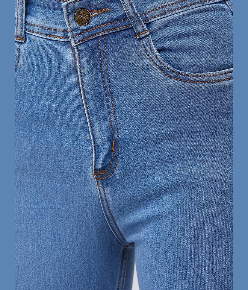 Miss Chase - Blue Cotton Blend Women's Jeans ( Pack of 1 ) view 2