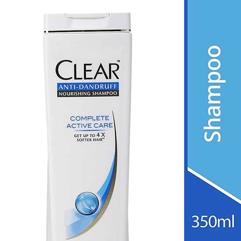 Clear Complete Active Care Anti-Dandruff Nourishing Shampoo - Nutrium Oil, Get Up To 4X Softer Hair, 350 Ml Bottle