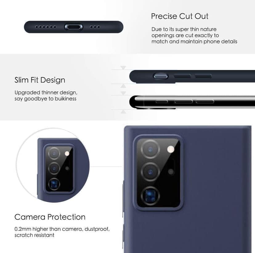 Memumi Crystalloid Series Back Cover Case for Samsung Galaxy Note 20 Shockproof - Blue (6.9") view 3