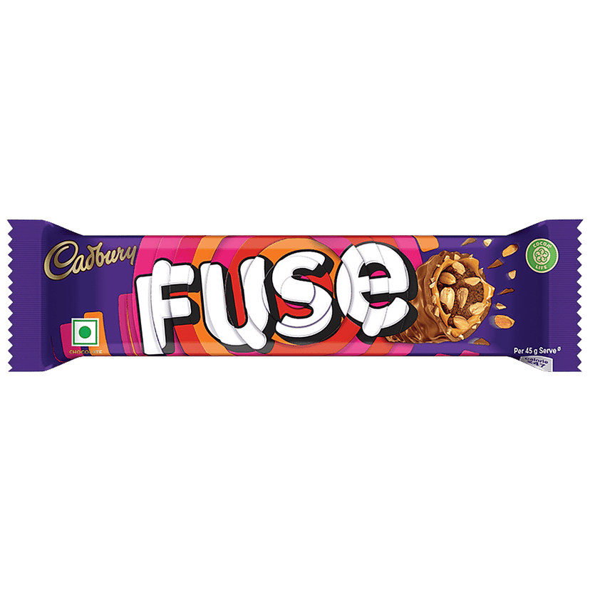 Cadbury Fuse Peanut & Caramel Filled Chocolate Bar, 45 G view 2