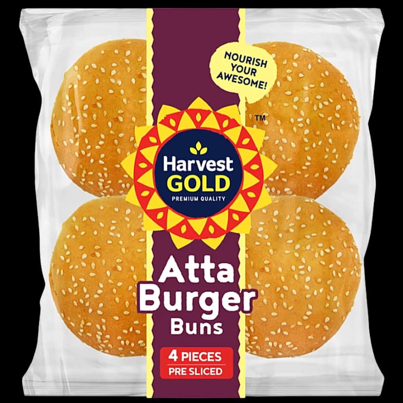 Harvest Gold Buns - Atta Burger, 200 G