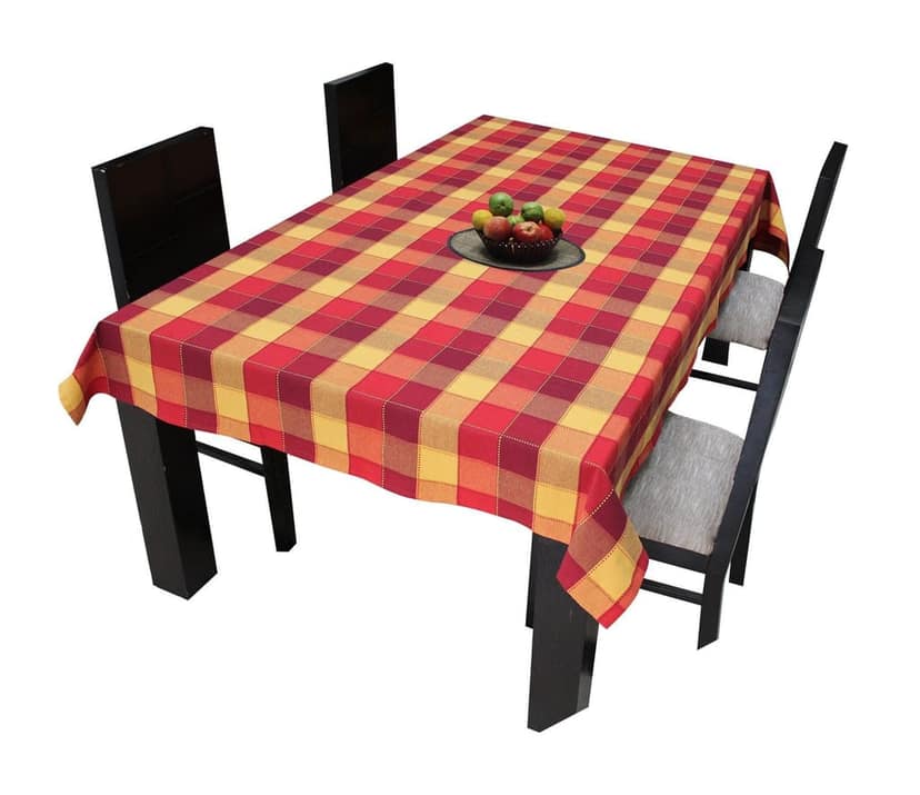 AIRWILL Branded, 100% Cotton Gingham Checks with Multicolor Combos of 4/6 Seater Tablecloth, Sized 140cm Width and 140cm Length, Pack of 2 Pieces view 2