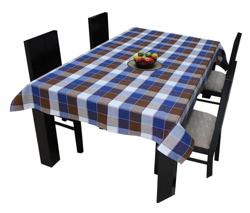 AIRWILL Branded, 100% Cotton Gingham Checks with Multicolor Combos of 4/6 Seater Tablecloth, Sized 140cm Width and 140cm Length, Pack of 2 Pieces view 4