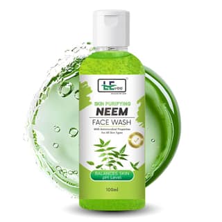 LEvee Skin Purifying Neem Face Wash for Men & Women | pH Balanced Cleanser for Acne & Pimple Control | With Natural Neem & Aloevera | For All Skin Types | 100ml