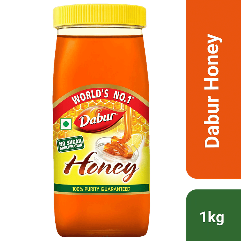 Dabur 100% Pure Honey - Worlds No. 1 Honey Brand With No Sugar Adulteration, 1 Kg