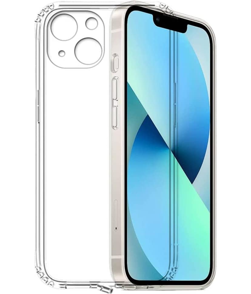 ZAMN - Transparent Silicon Silicon Soft cases Compatible For iPhone 13 ( Pack of 1 )