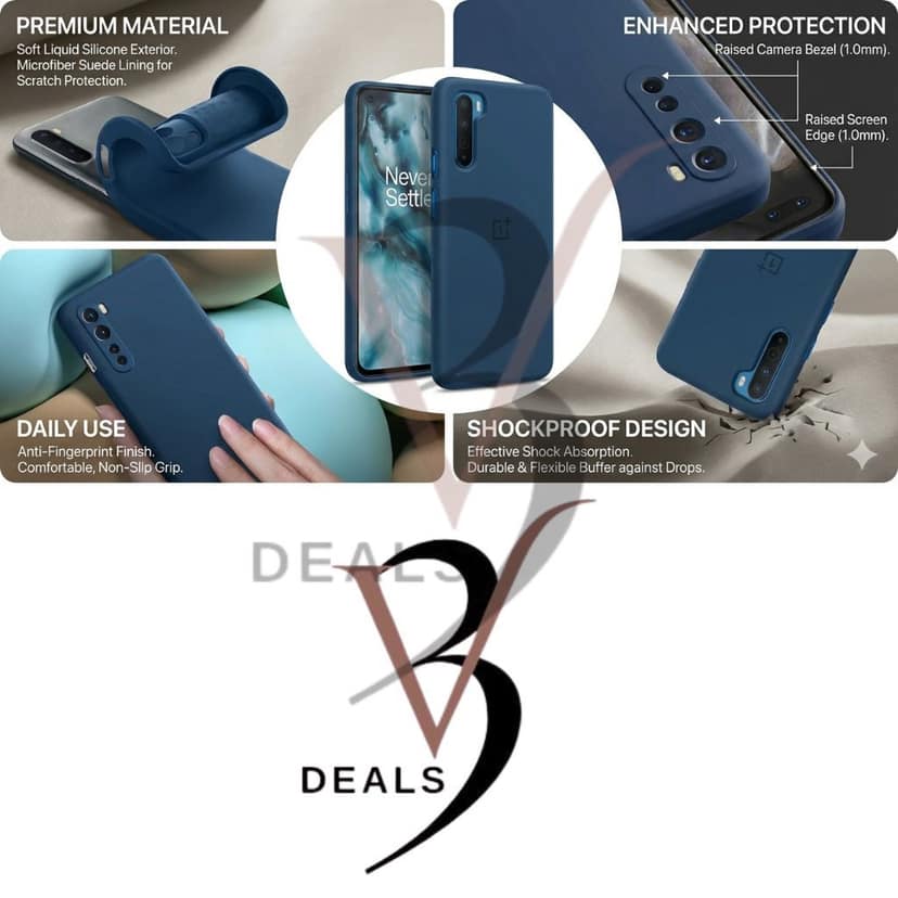 V3Deals Premium Silicon Mobile Cover Compatible for OnePlus Nord 5G | Camera Bump Protection, Shockproof Soft Flexible Back Case | Matte Finish view 7