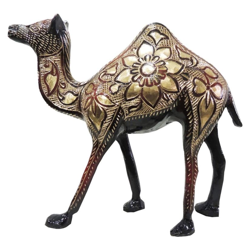 Premium Brass Camel Decorative Statue for Luxury Interior Decor, Height : 7 Inch (ANMAS142 D) view 2
