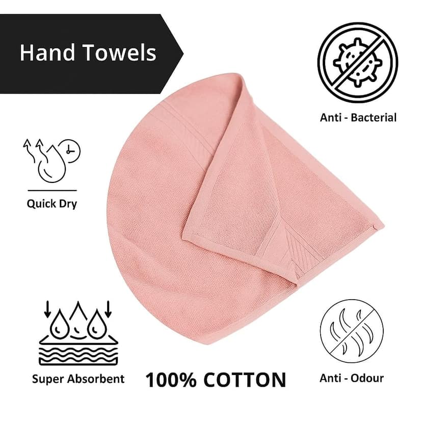 100 Percent Cotton Face Towel 1 Piece Small 70x40 CM 550 GSM | Soft Hand Towel for Women Men Gym Napkin | Absorbent & Quick Dry view 4