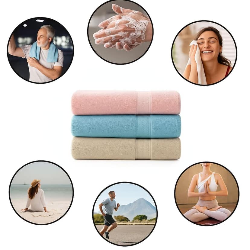 100 Percent Cotton Face Towel 1 Piece Small 70x40 CM 550 GSM | Soft Hand Towel for Women Men Gym Napkin | Absorbent & Quick Dry view 5