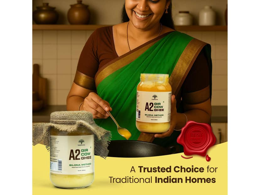 A2 Desi Gir Cow ghee Prepared by Traditional Bilona Method - 200 Millilitre view 3