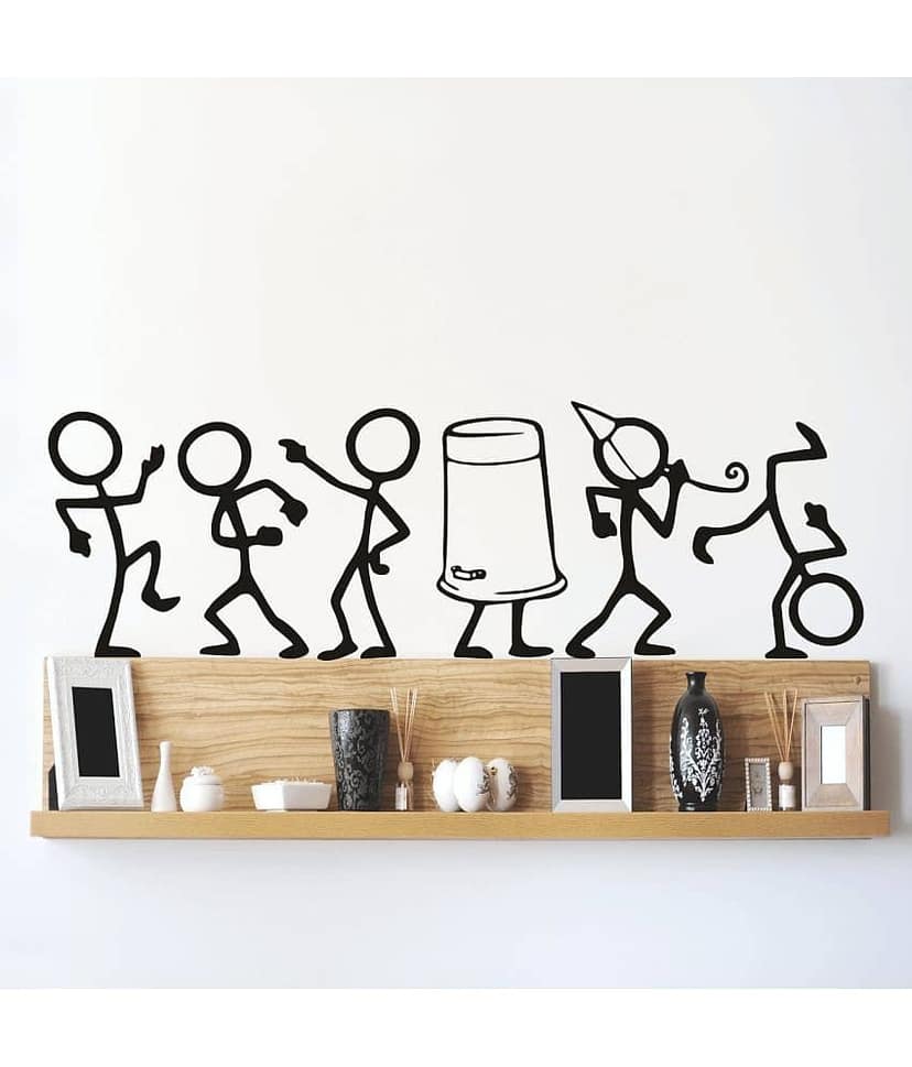Asmi Collection Funny Party Dance Wall Sticker ( 25 x 70 cms )