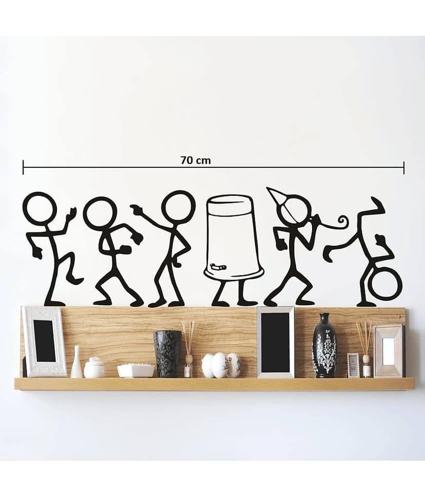 Asmi Collection Funny Party Dance Wall Sticker ( 25 x 70 cms ) view 2