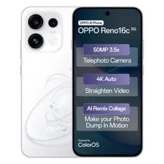 OPPO reno 16c 5G (Starry White, 8GB RAM, 256GB Storage)
